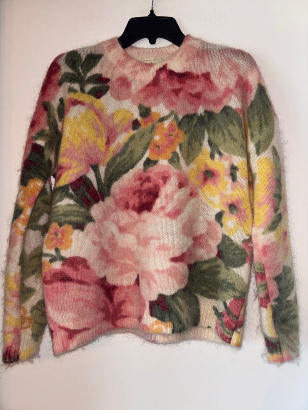 Sezane Wool Floral Sweater